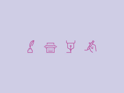 Action, not motion geometric icon icons lines mark simple writer