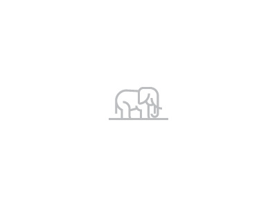 junk in the trunk animal elephant geometric logo mark simple symbol trunk tusk
