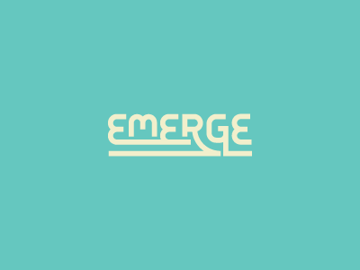 EMERGE emerge flat geometric ligature logo logotype simple startup
