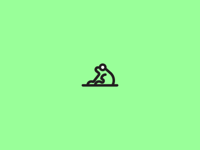 tiny frog cute frog fun geometric green icon line ribbit simple small symbol tiny