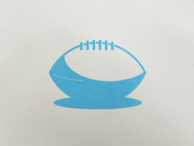 Football Dribbble blue football paint screen printed shadow simple sports