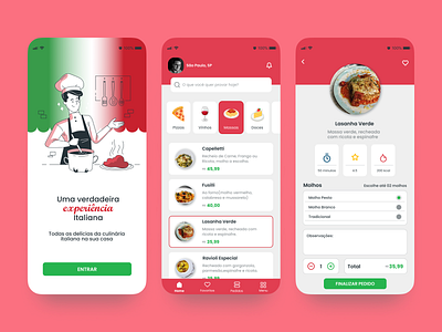 App ItalianFood 🍽️ app delivery design figma food italian mobile ui