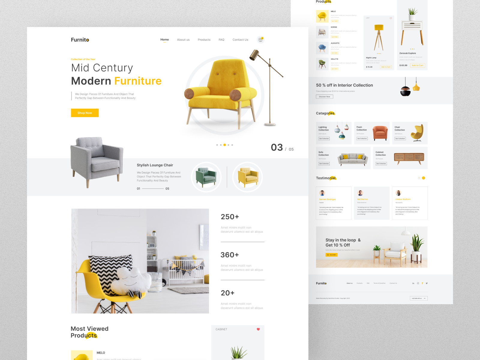 Furnito - Furniture Landing Page Website by Sourav Dutta on Dribbble