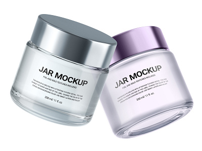 Cream Jars PSD Mockup cosmetics cosmetics packaging design jar logo mock up mockup mockup psd mockup template packaging psd