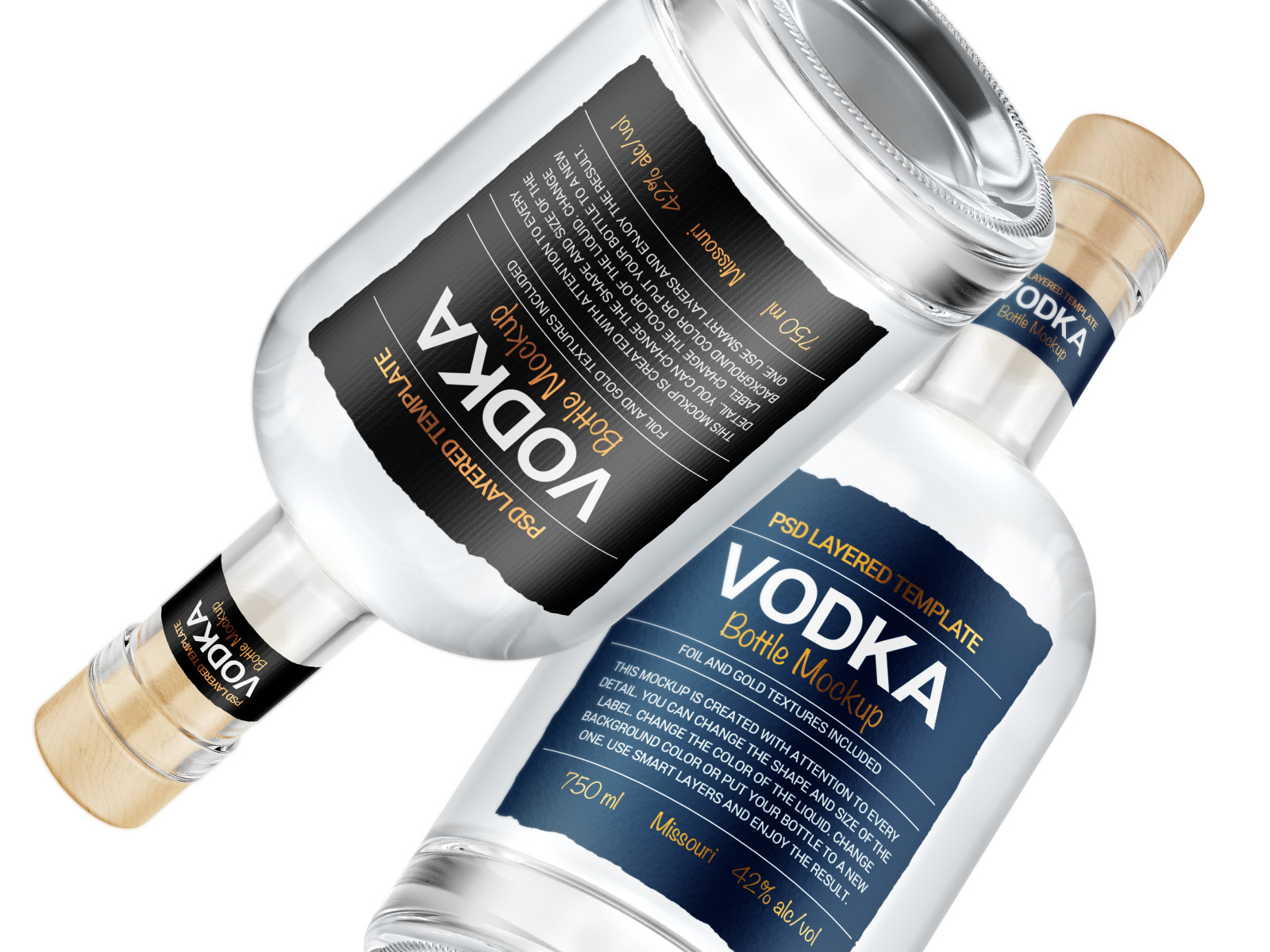 Gin/Vodka Bottles Mockup by FTO Studio on Dribbble