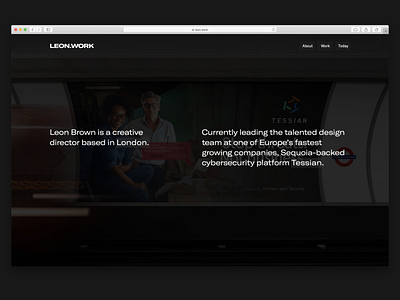 Personal Website, 2021 art director branding creative director cybersecurity design leadership interactive london portfolio site ux website website concept website design