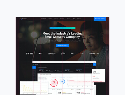 Tessian Website, — Homepage, 2021 b2b branding cybersecurity landing page microsite technology ux website wordpress