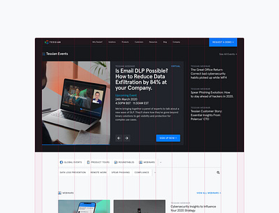 Tessian Website — Events, 2021 b2b cybersecurity events microsite startup ux website wordpress