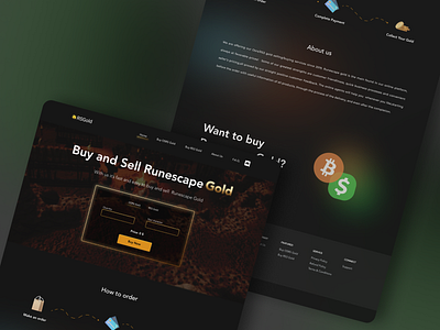 Virtual currency shop branding currency design game gold graphic design landing onlineshop runescape ui ux