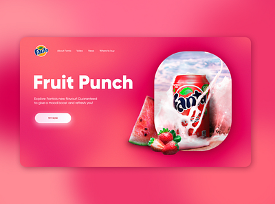 Fanta new flavour promotion adobe photoshop design figma graphic design illustration ui ux web design webpage website