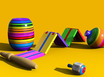 mexican toys 3d modeling design illustration