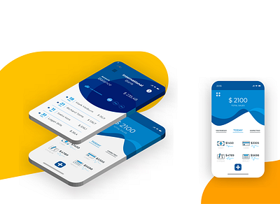 Finance and Banking App app design ui vector