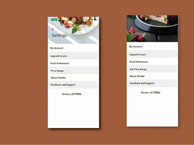 #DailyUI settings page for a food app food setting page setting page setting page ui settings page ui