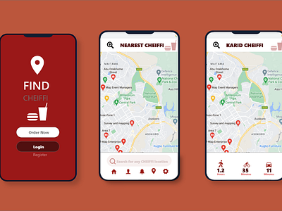 A location tracking app for a food company