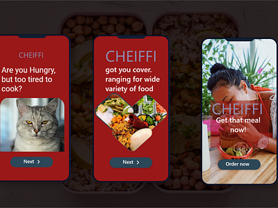 Onboarding for a food app dailyui