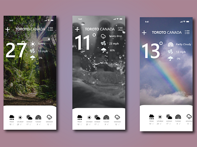 weather app daily ui