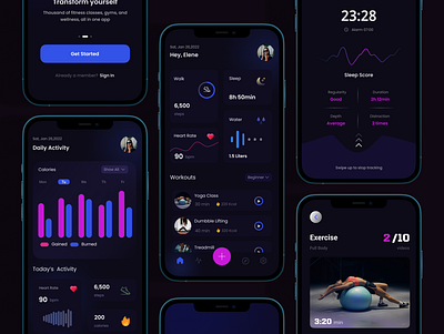 Design for Fitness Mobile App app balance design figma fitness fitness app sport ui ui design ux workout app