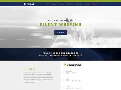 Polar Environmental Website Design WIP bear charity clean design environment environmental non profit polar website template.