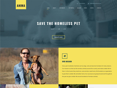 Animal Shelter And Pet Rescue Theme animal shelter charity fundraising ngo non profit pet rescue