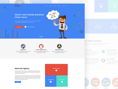 Material Design SEO & Digital Marketing Template