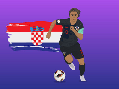 Luka Modric Soccer / Football Player Illustration