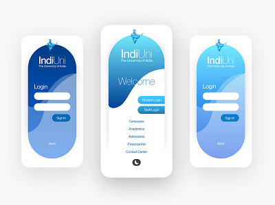 IndiUni - University Portal App app app design application design graphic design illustration logo mobile app portal ui ui ux ui ux design ui design ui ux uidesign uiux user interface user interface design ux