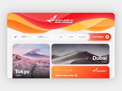 Air India Website UI