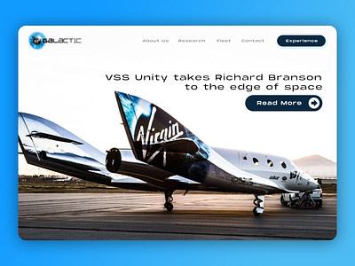 Virgin Galactic - Website UI