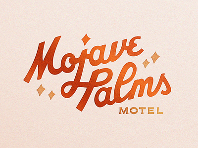 Mojave Palms Motel Custom Type Treatment Logo Design branding california desert design hotel lettering logo mid century modern mojave motel palm springs palms
