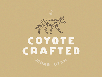 Coyote Crafted Logo by Abby Leighton branding coyote desert logo minimal moab modern heritage old west western
