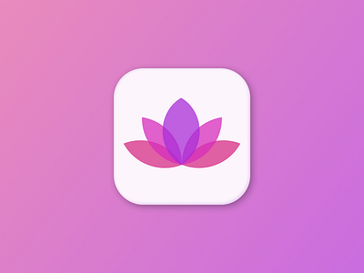 Daily UI 005 - App Icon lotus meditate yoga zen