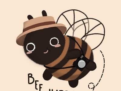 Bee Happy art dibujo dibujos graphic design illustration ilustraciondigital photoshop