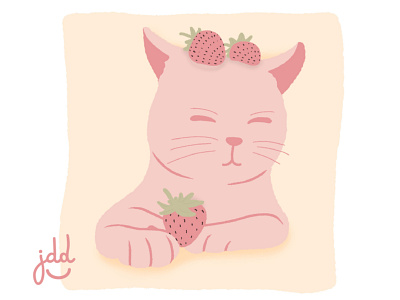 Cute Pink Cat art design dibujo graphic design illustration ilustraciondigital lindo pastel photoshop