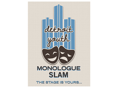 Detroit Youth Monologue Slam detroit logo design monologue poster design youth