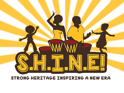 Wyatt Lance Art Portfolio Logo Design Shine Strong Heritage Insp african american heritage dance logo design performance arts