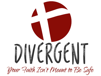 Divergent Identity bold church logo edgy identity logo design