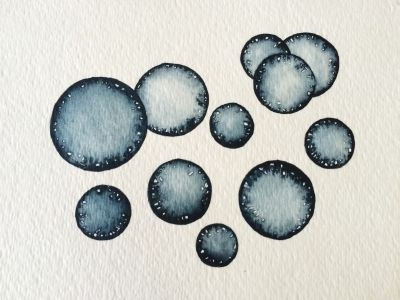 Marbles abstract blue circle circles marbles navy organic paint water watercolor wet on wet