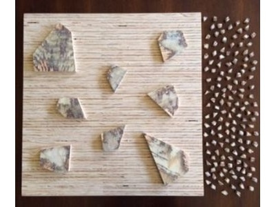 Plywood Bits + Wall Piece diamond geometric layers plywood quadrilateral square triangle wood