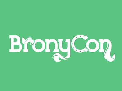 Bronycon Wordmark brony bronycon convention horseshoe logo mlp ponies