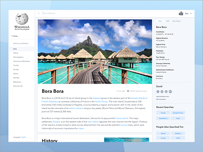 Wikipedia Material Redesign article blog material navigation web wikipedia