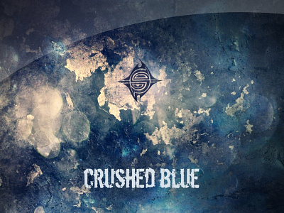 Crushed Blue abstract art background blue grunge layer mixed media stock structure texture wallpaper