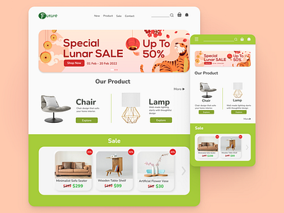Furniture e-commerce Design design e commerce mobile ui ux web web design
