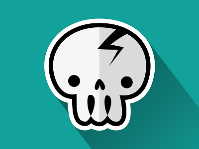Skull design flat graphic illustration illustrator minimalist skull teal vector