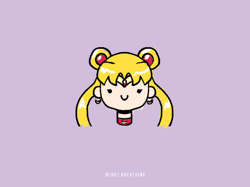 SailorMoon flat drawing illstration sailor moon color character pastel cute animation anime manga sailormoon