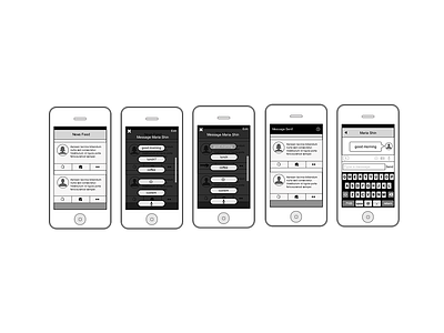 Convo Quick Messaging Wireframe angela medina design message flow messaging wireframe ui ux whitespace