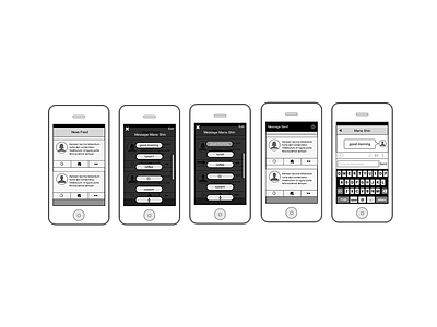 Convo Quick Messaging Wireframe