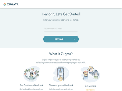 Zugata Let's Get Started design display jessica phan start window ui ux whitespace zugata