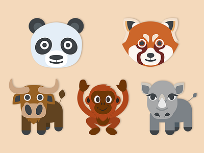 Long Game Animal Emojis animal design emoji liz hewell long game ui ux whitespace