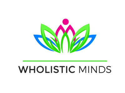Wholistic Minds logo brand colors illustrator logodesign