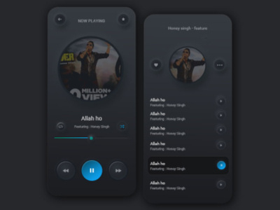 Neumorpic music player music app ui design